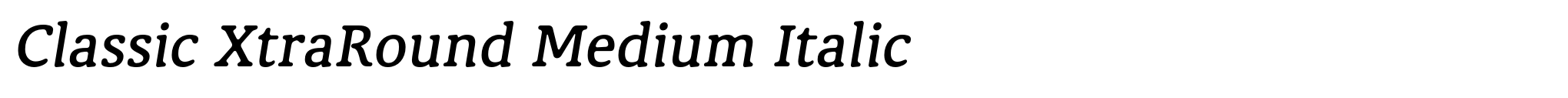 Classic XtraRound Medium Italic image